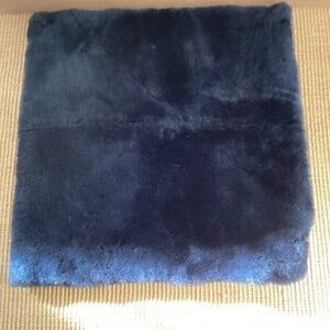 Fibre Sheepskin Pillow Cover Navy Blue